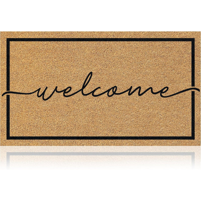Classic Welcome Non‑Slip Coir Doormat