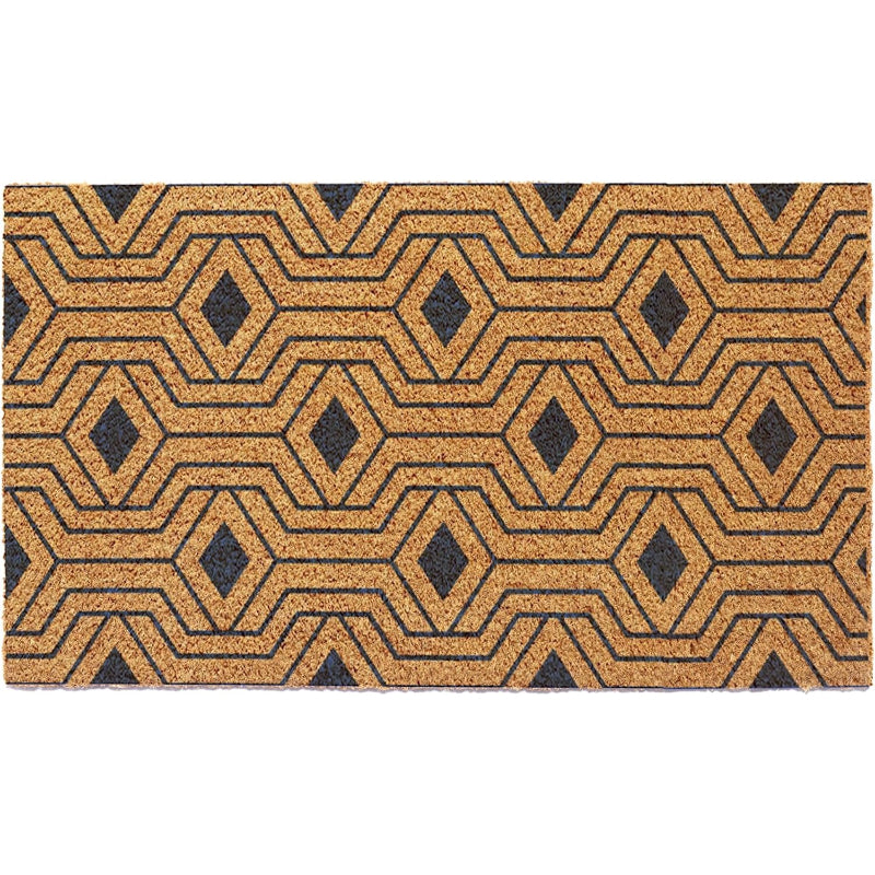 Hexagon Beige Coir Doormat