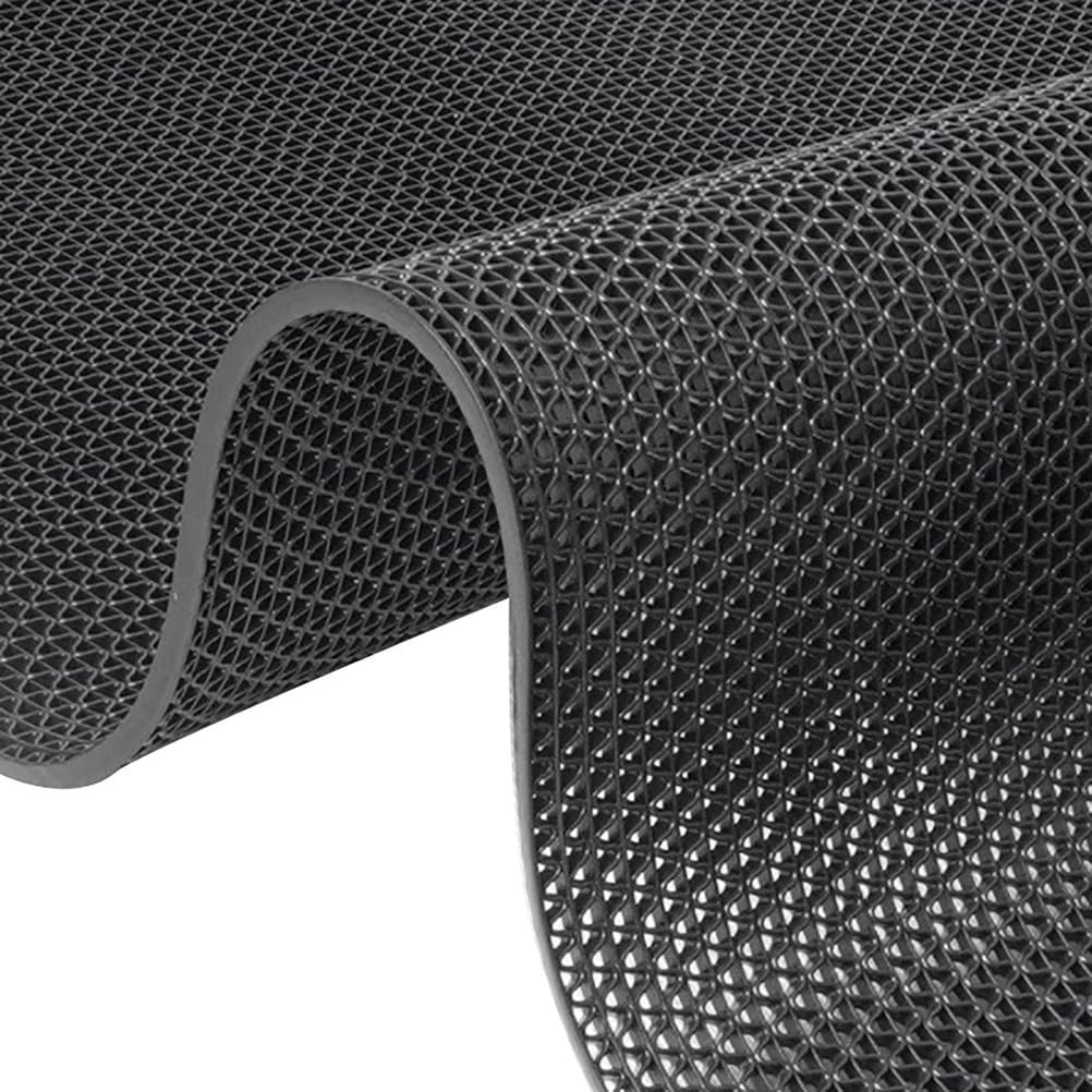 Black PVC Drainage Poolside Mat