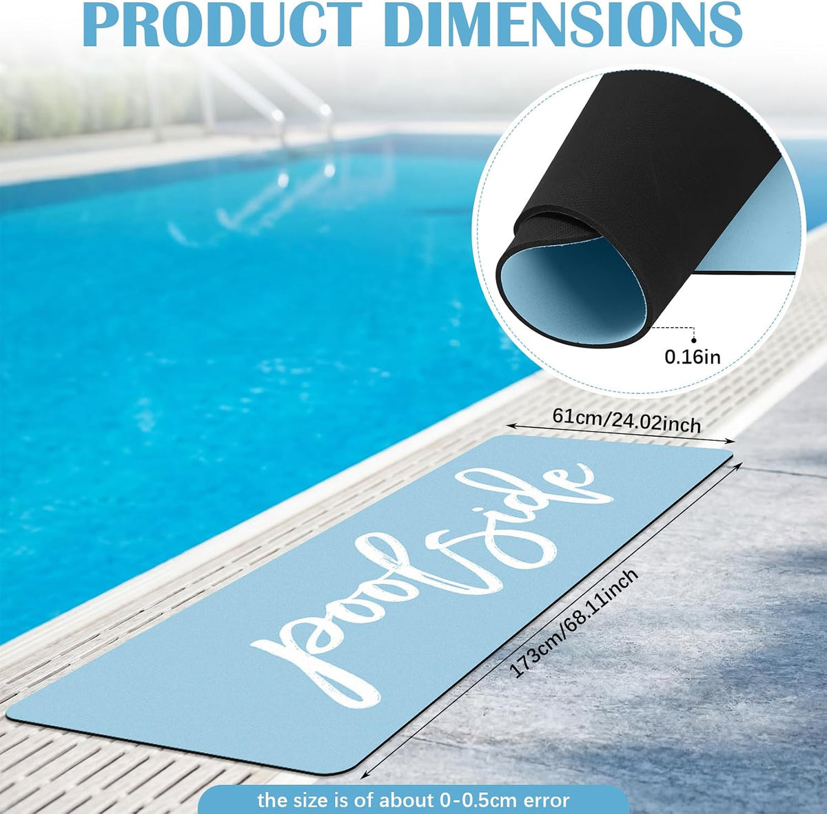 Glacier Blue Poolside Runner Mat