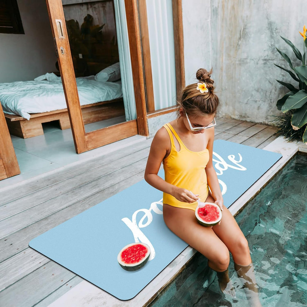 Glacier Blue Poolside Runner Mat