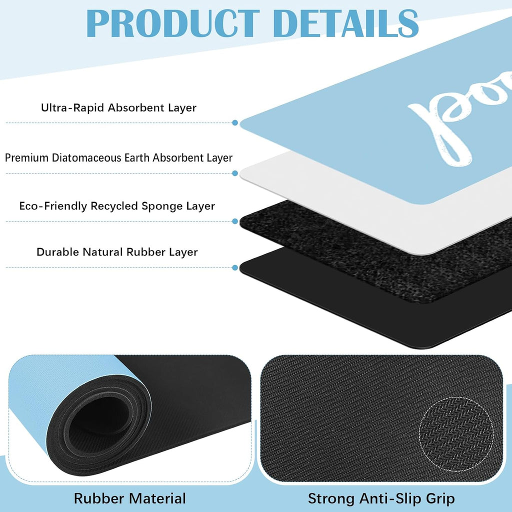 Glacier Blue Poolside Runner Mat