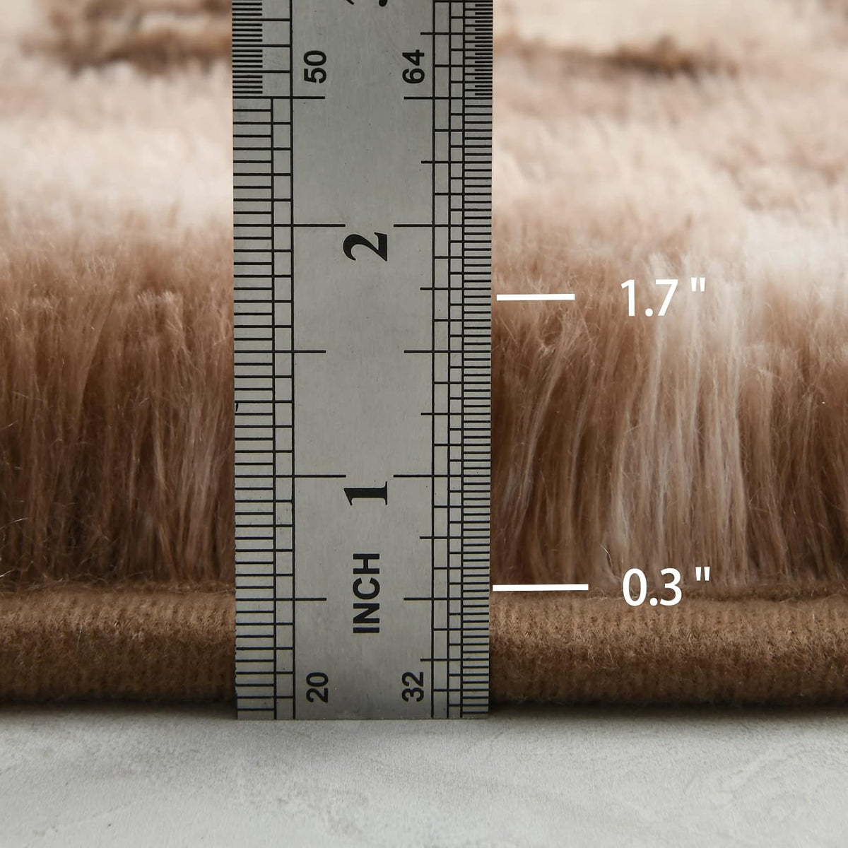 Brown Tie-Dyed Washable Area Rug