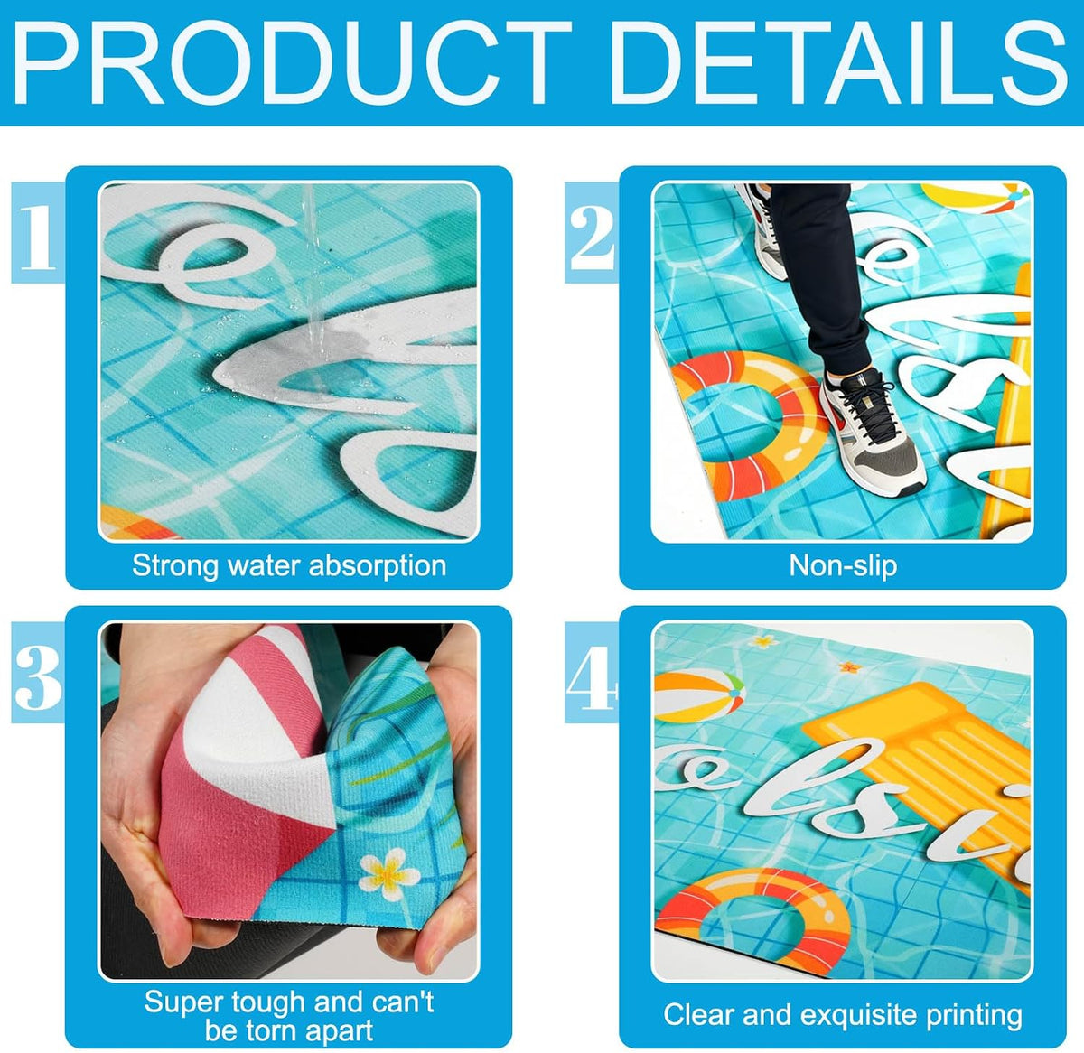 Non‑Slip Pool Deck Mat
