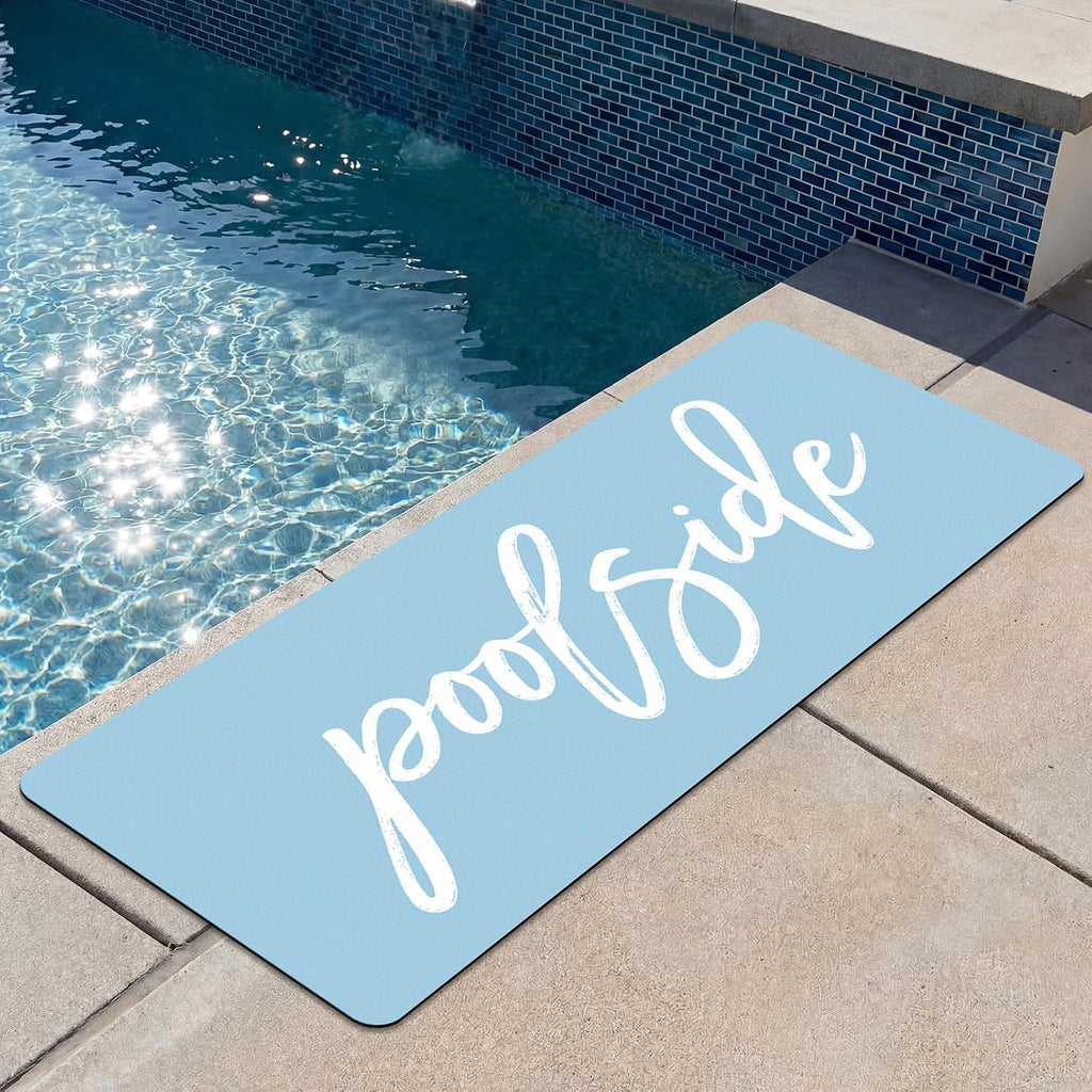 Glacier Blue Poolside Runner Mat
