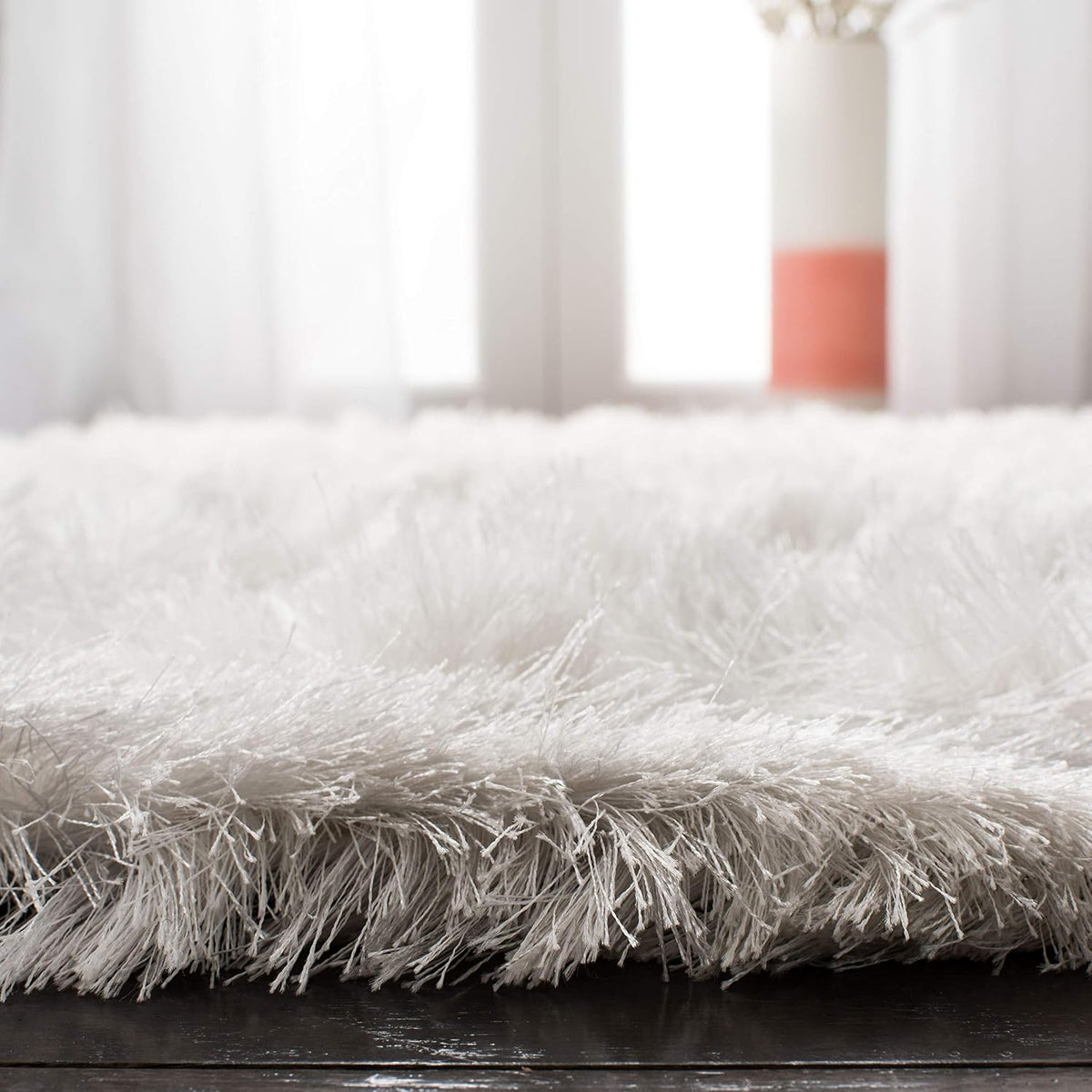 Ivory Ocean Shag Accent Rug