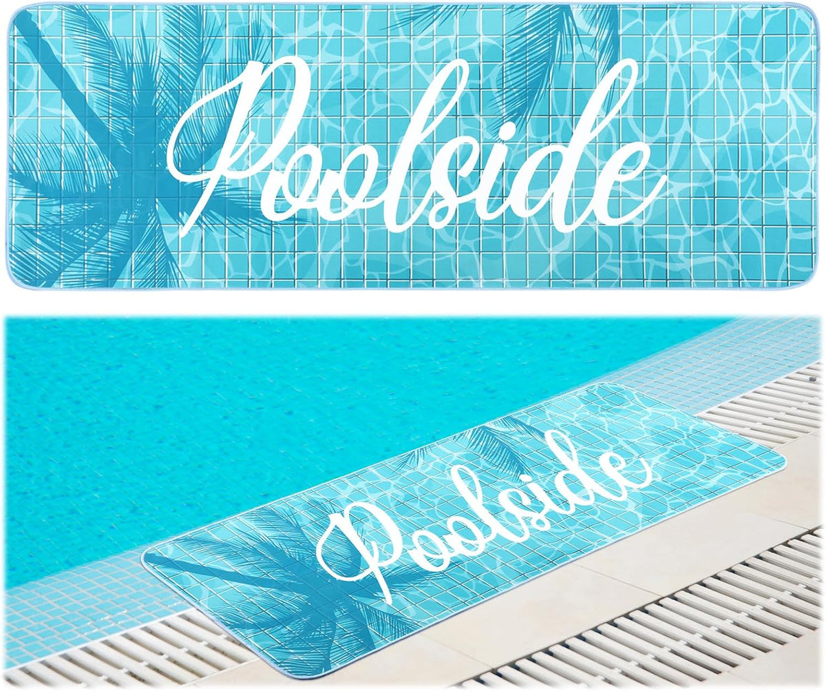Palm Rubber Pool Deck Mat