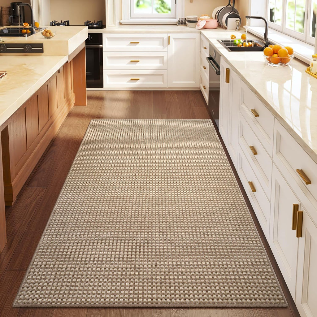 Brown Washable Non-Slip Area Rug