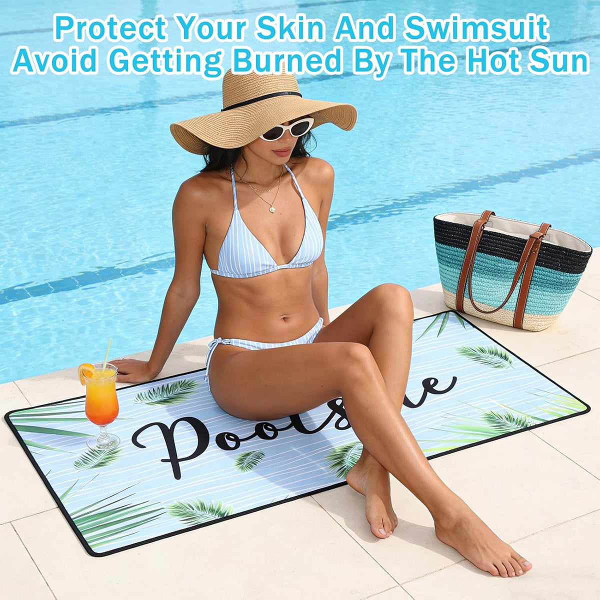 2‑Pack Neoprene Poolside Non‑Slip Mat
