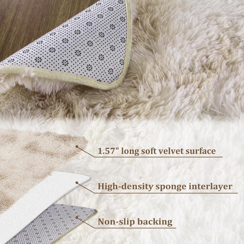 9x12 Faux Fur Fluffy Shag Rug