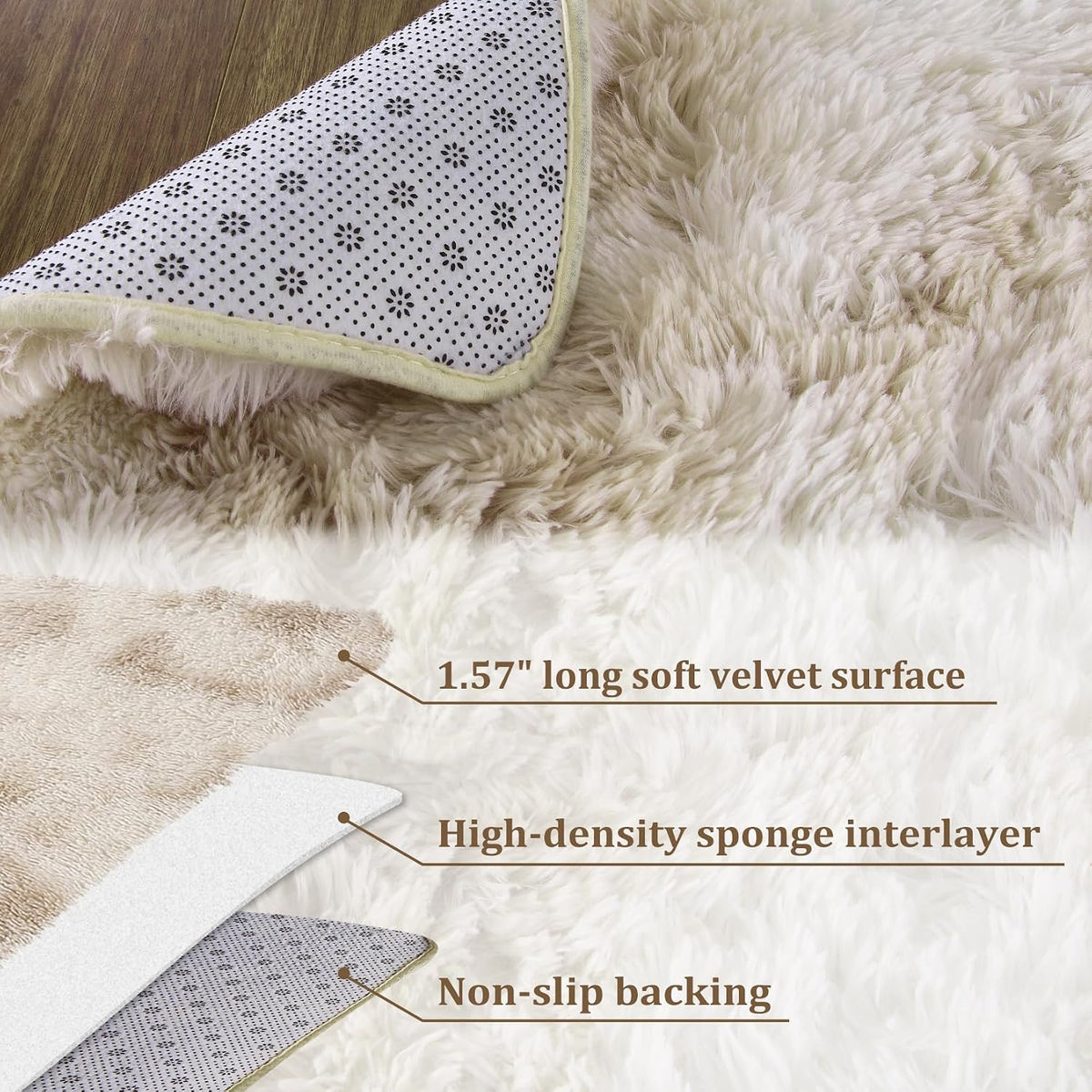 9x12 Faux Fur Fluffy Shag Rug