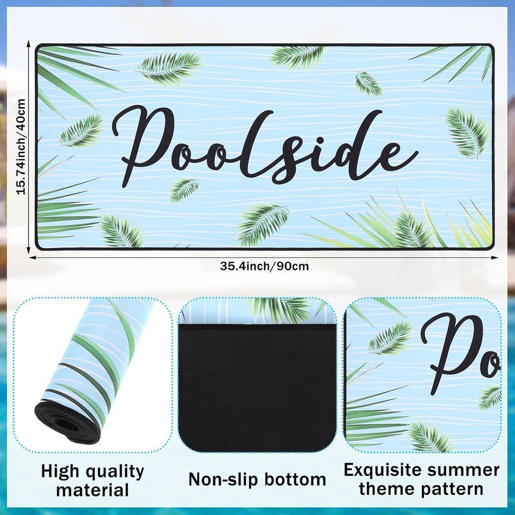 2‑Pack Neoprene Poolside Non‑Slip Mat