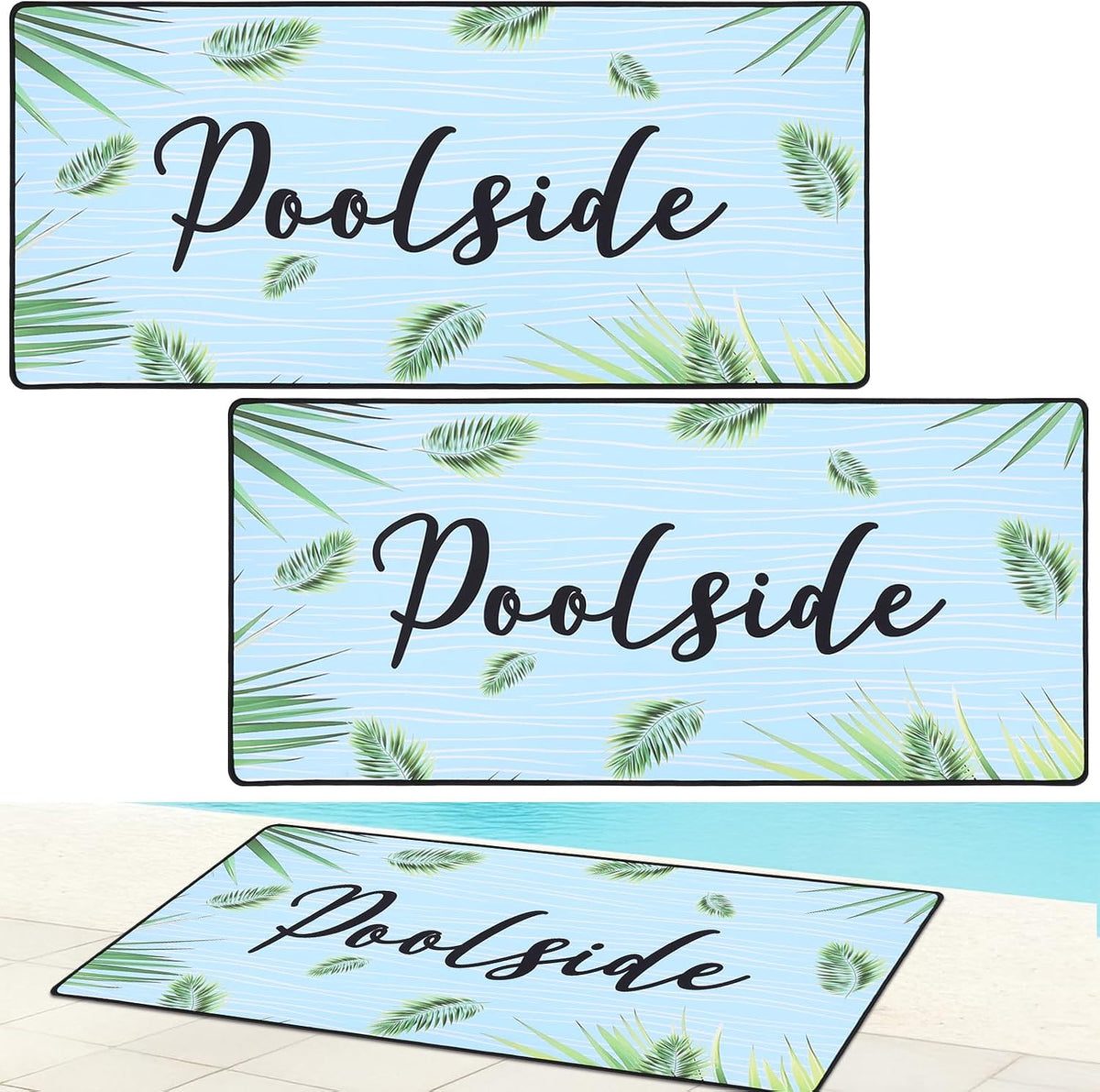 2‑Pack Neoprene Poolside Non‑Slip Mat