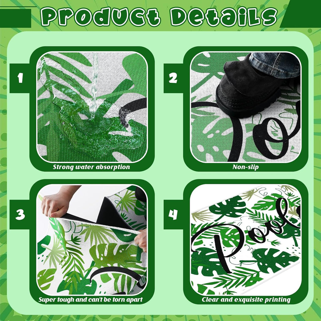 Palm Leaf Poolside Runner Mat