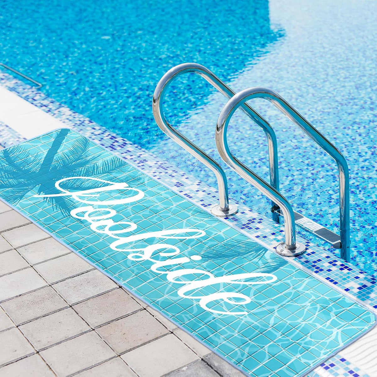Palm Rubber Pool Deck Mat