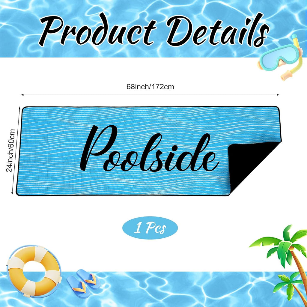 Blue Rubber Drainage Pool Deck Mat