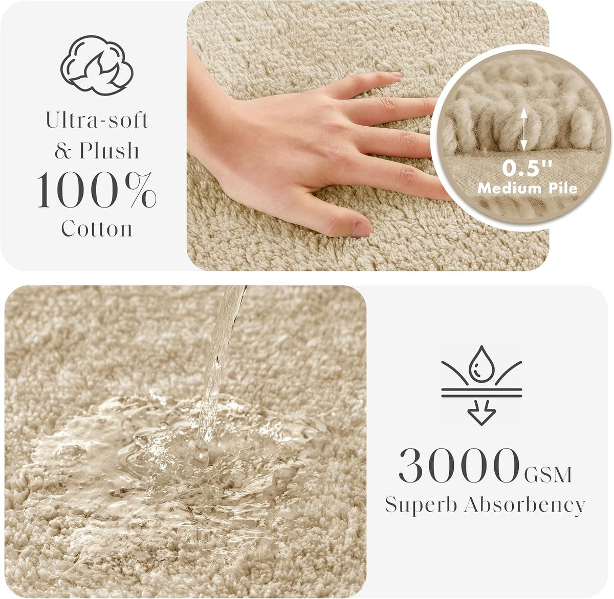 Park Natural Cotton Bath Runner