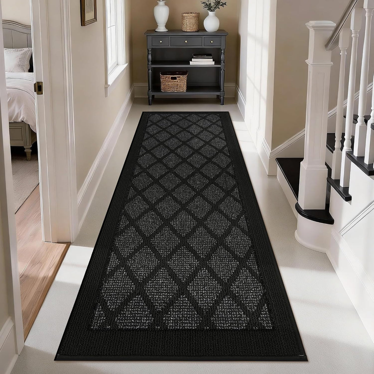 Dark Gray Hallway Runner Rug