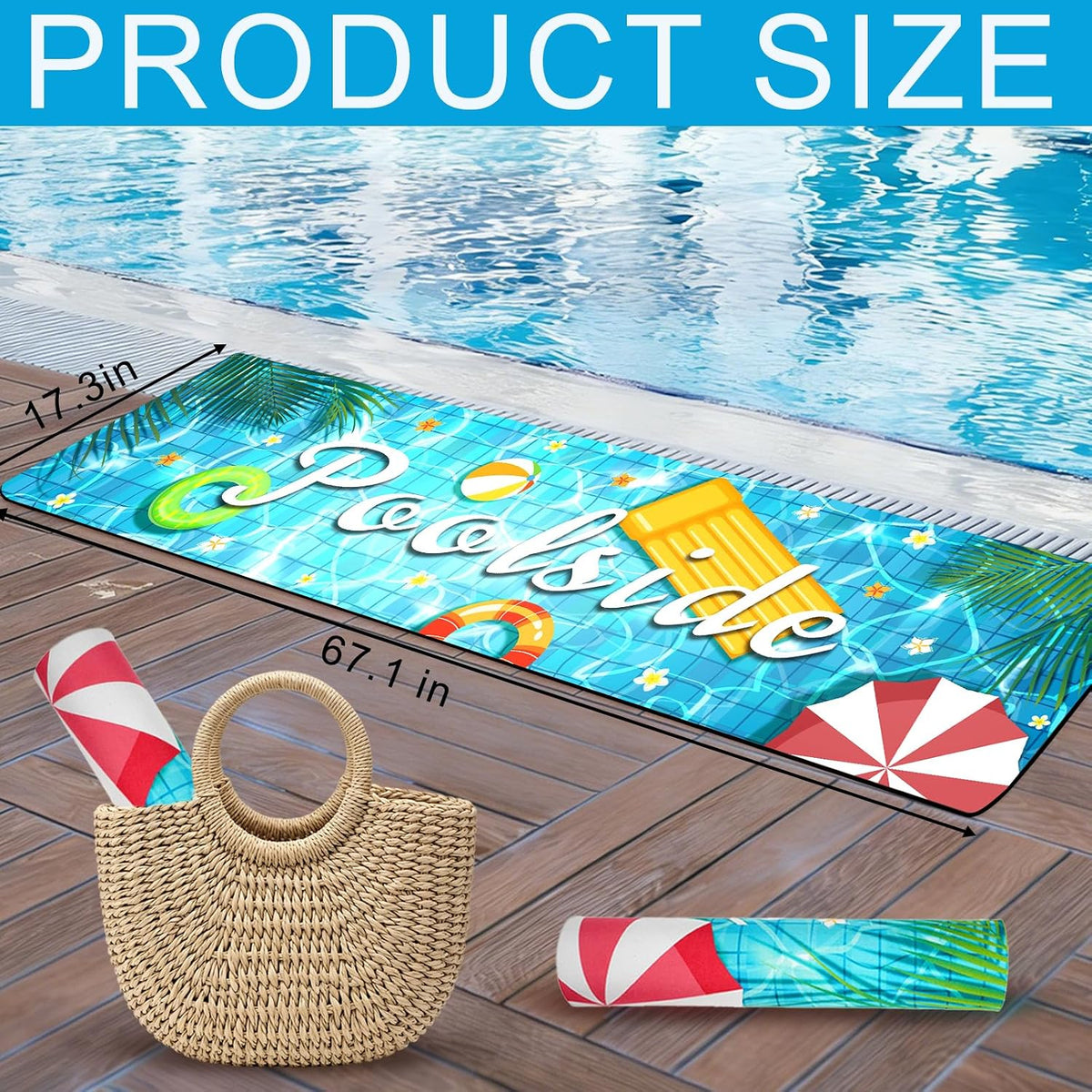 Non‑Slip Pool Deck Mat