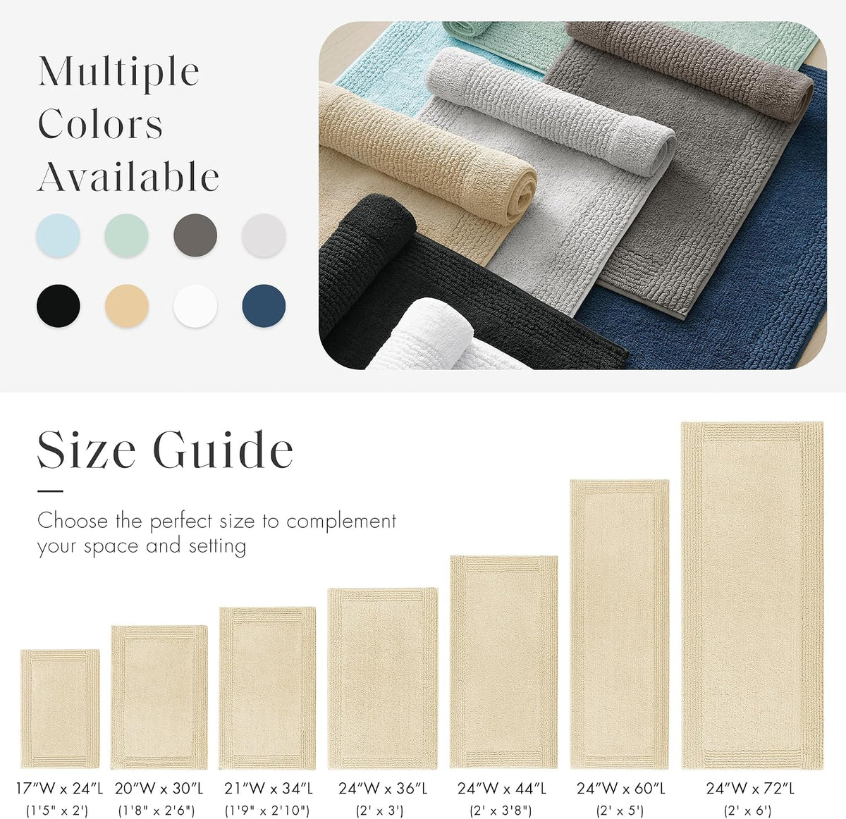 Park Natural Cotton Bath Runner