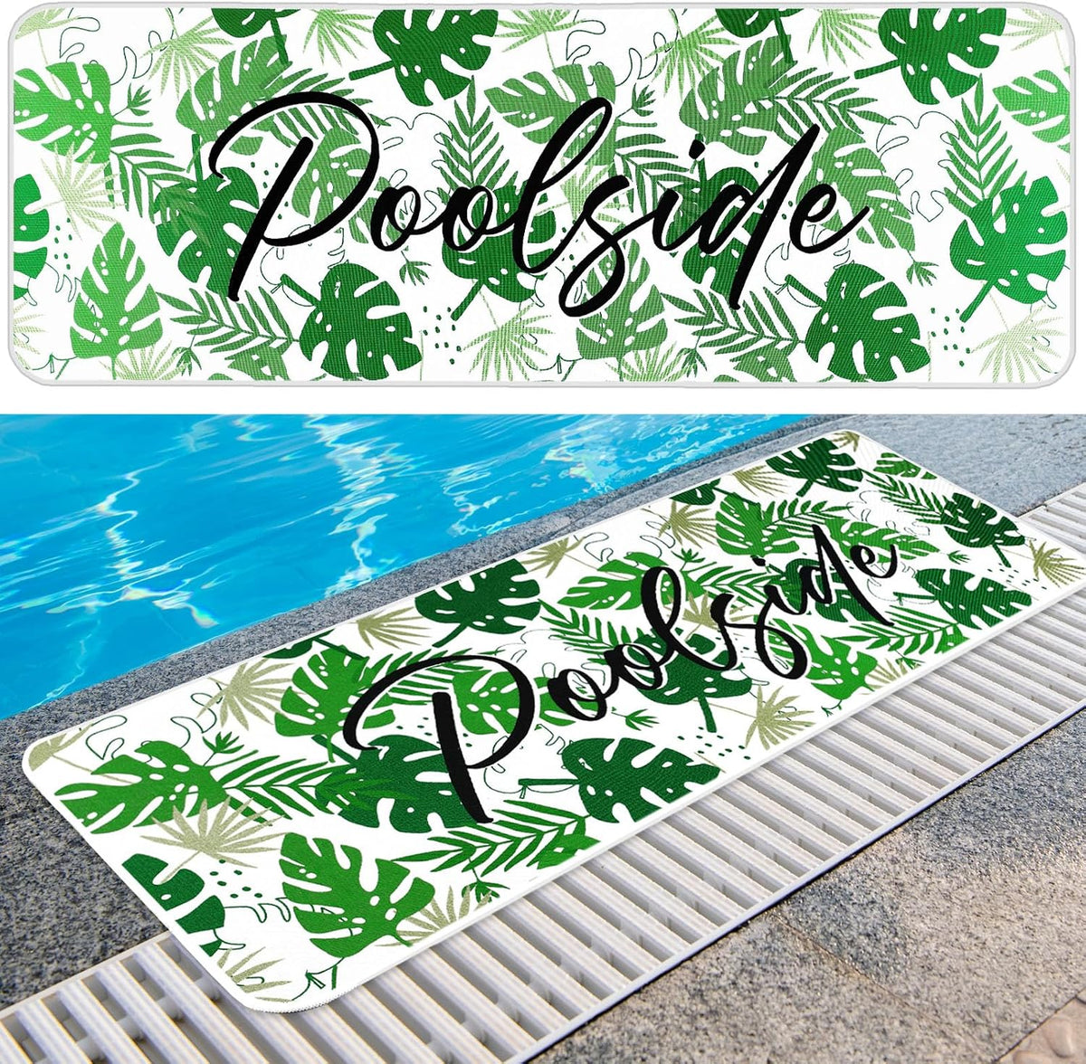 Palm Leaf Poolside Runner Mat