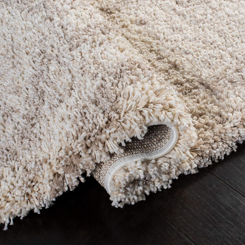 Ivory Beige Hudson Shag Rug