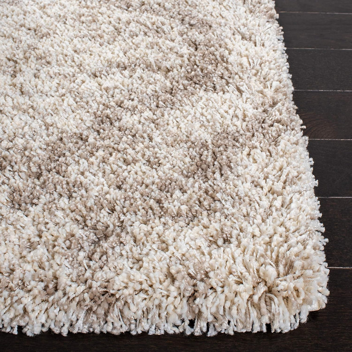 Ivory Beige Hudson Shag Rug